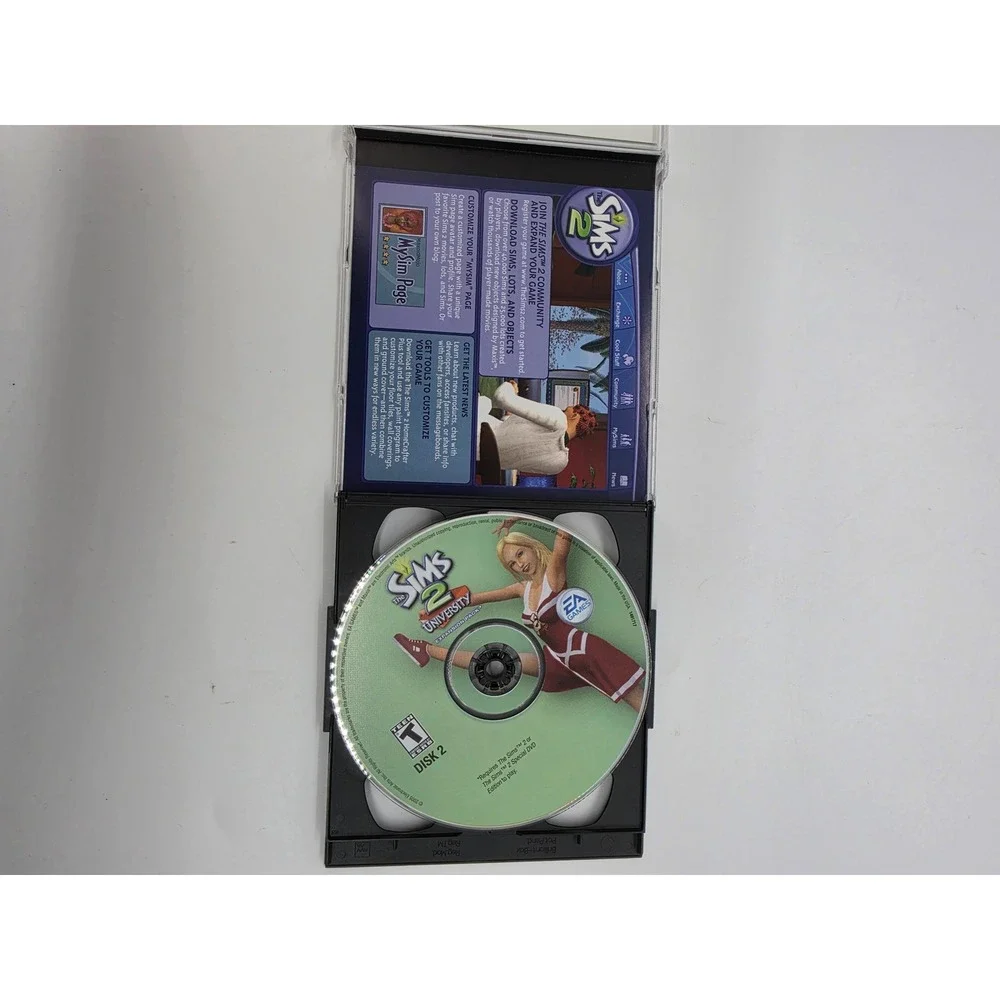 The Sims 2 University Expansion Pack PC Game EA Maxis 2-Disc Set Jewel Case